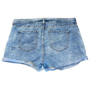 Denim Boyfriend Shorts Distressed High Rise Plus Size